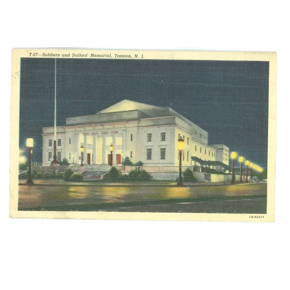 Vintage Postcard Trenton New Jersey NJ Soliders‎ Sailors Memorial USA Posted